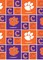 Licensed NCAA Clemson Block CLEM-020 Cotton Fabric by the Yard